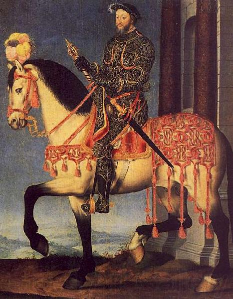 Francois Clouet Portrait of Francois I on Horseback France oil painting art